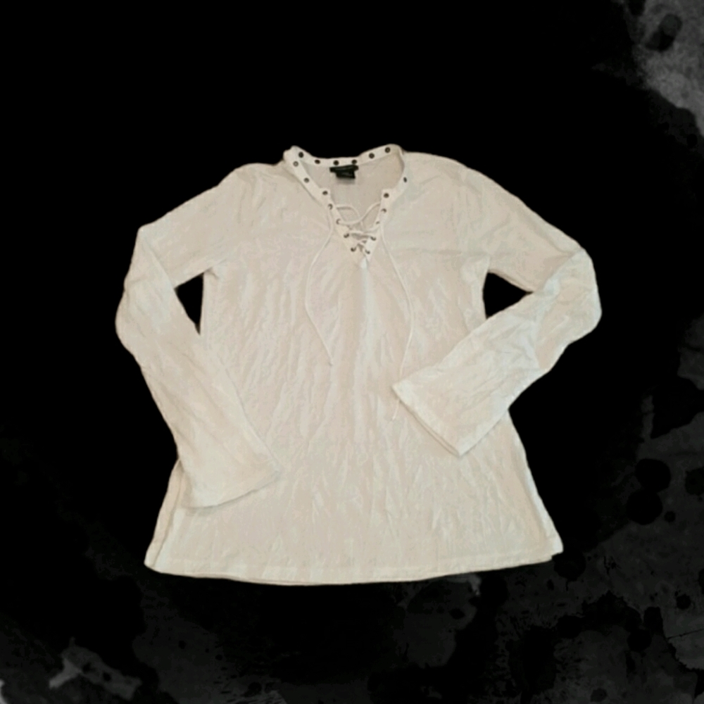 Long sleeve crinkle top